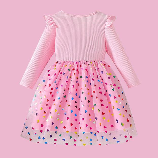 Personalized Girl Long Sleeve Cute Tulle Dress| Dress37