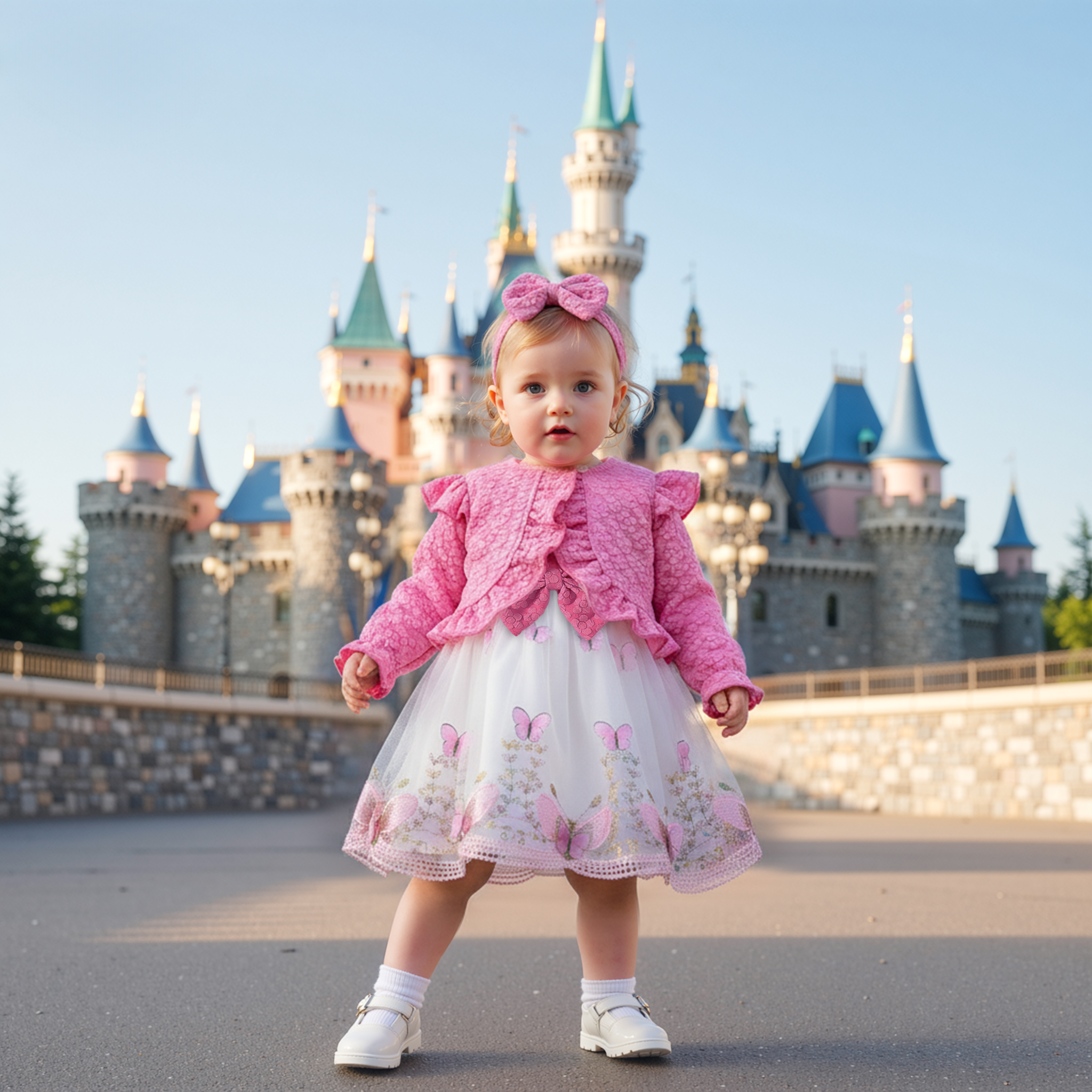 Personalized Girl  Floral Coat & Headband Casual Dress| Dress40