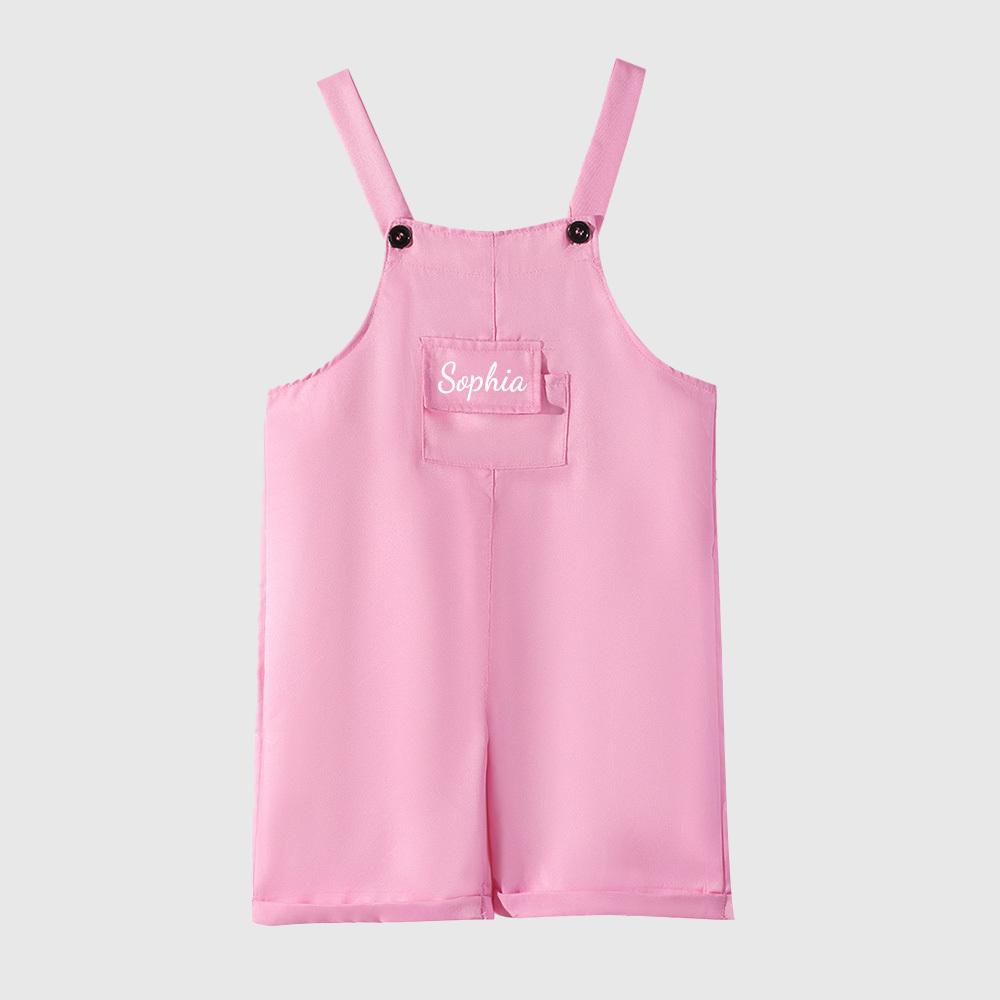 Personalized Kids Multicolor Cozy Overalls| Pants30
