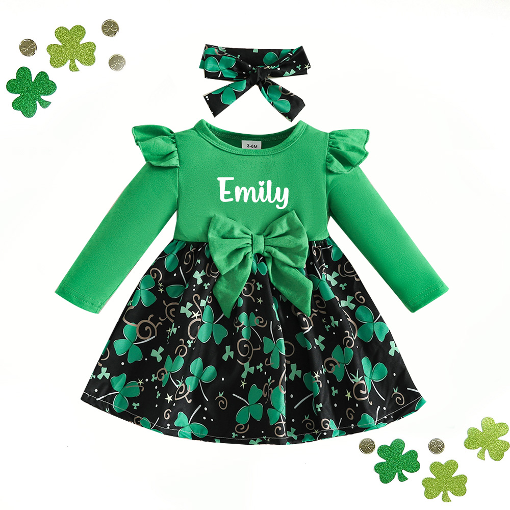 Personalized Baby Girl St. Patrick's Day Dress| Dress62
