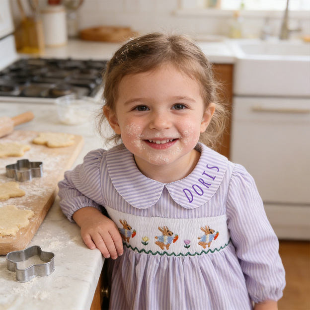 Personalized Girl Easter Bunny Dress| Dress65