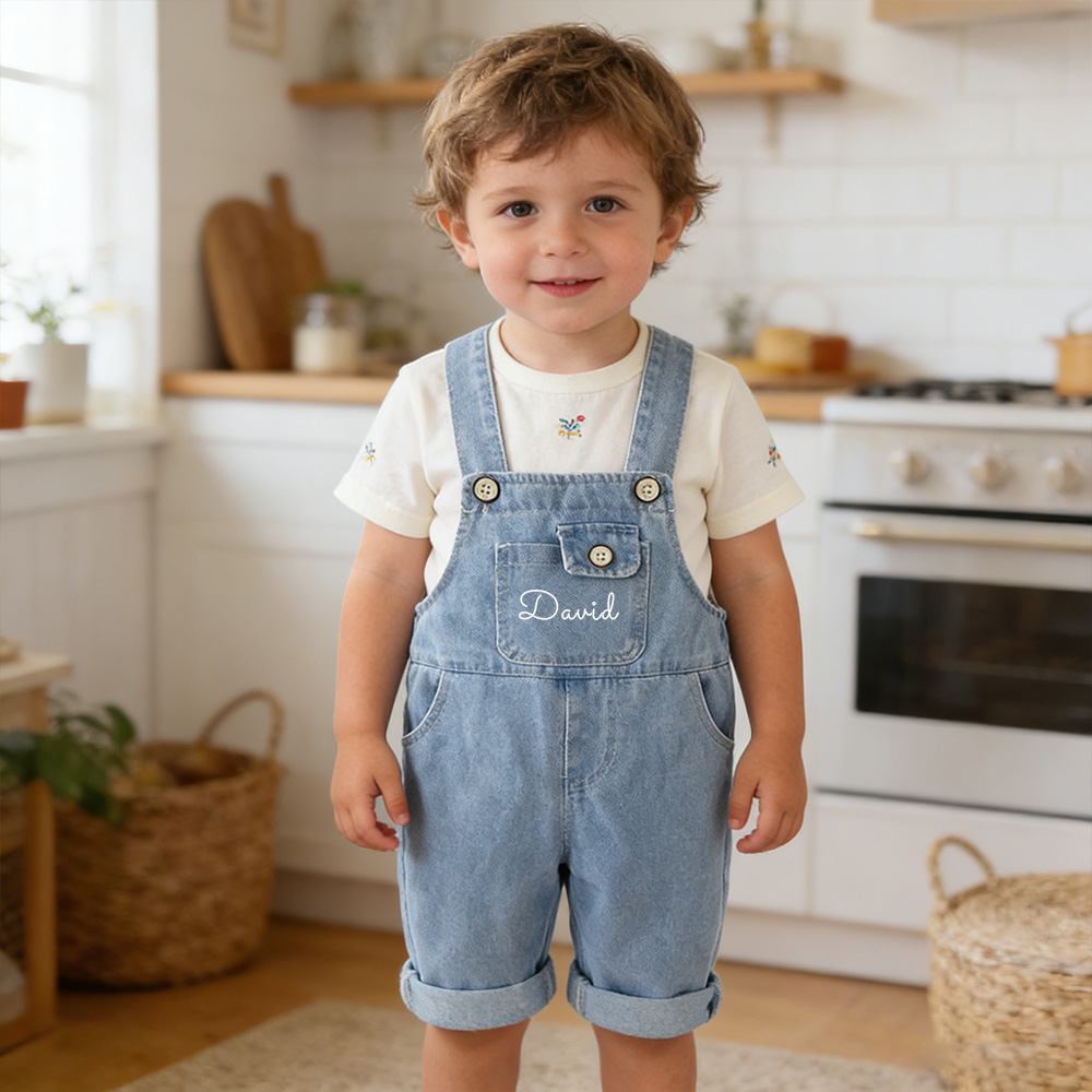 Personalized Kids Denim Overalls| Pants42
