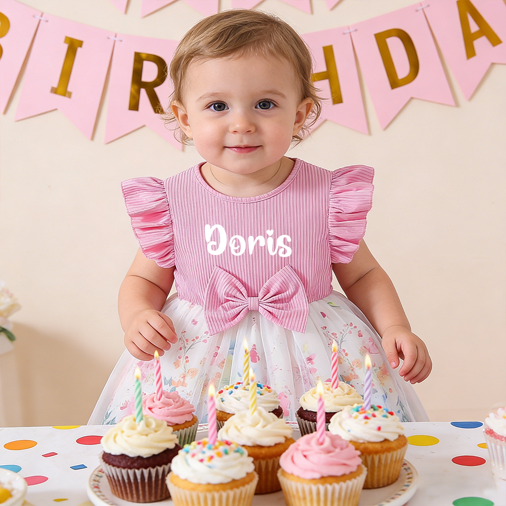 Personalized Girl Summer Flower Tutu Dress| Dress78