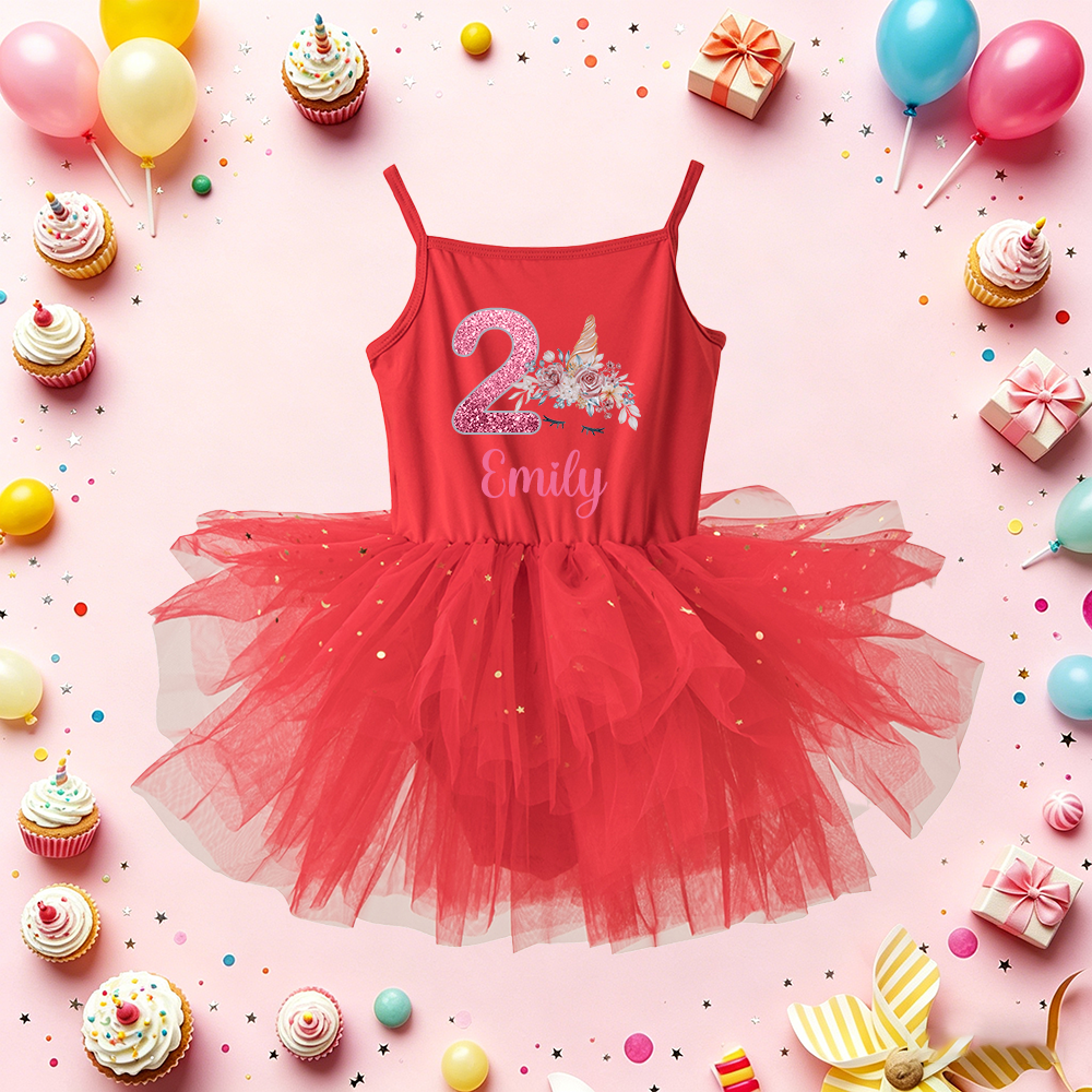 Personalized Girl Birthday Unicorn Tutu Dress| Dress97