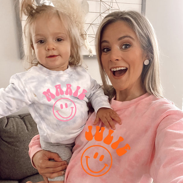 Personalized Kids Cozy Soft Happy Face Sweatshirt| Cloth96