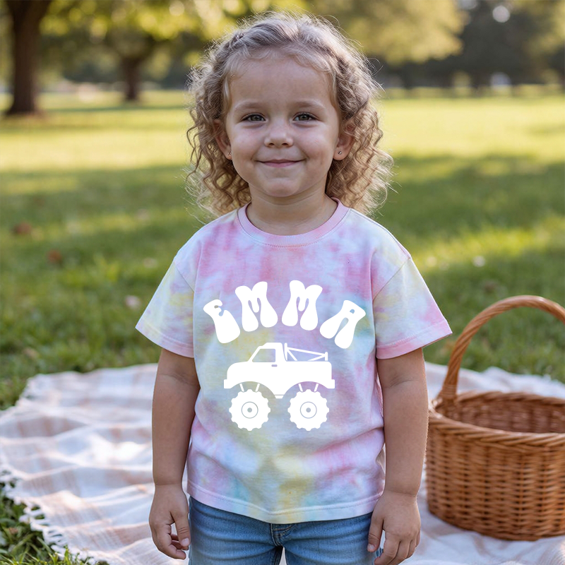 Personalized Kid Tie Dye Short Sleeve Tee| Cloth28402