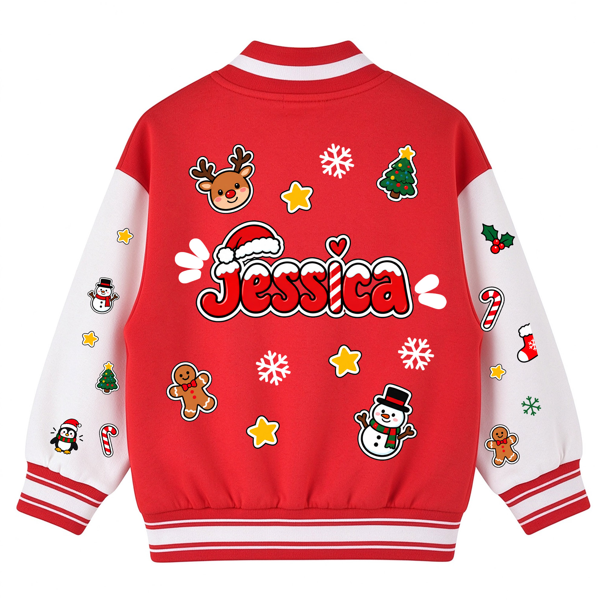 Personalized Christmas Varsity Jacket for Kids | YESMC39