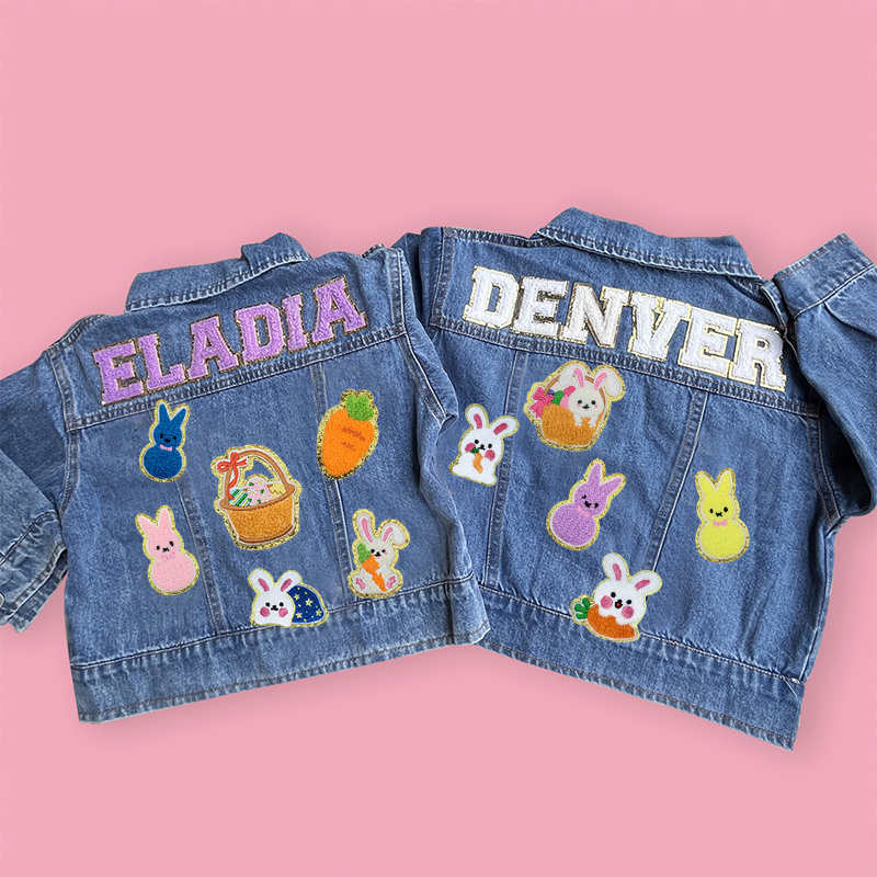 Personalized Kids Eatser Denim Jacket| Cloth128