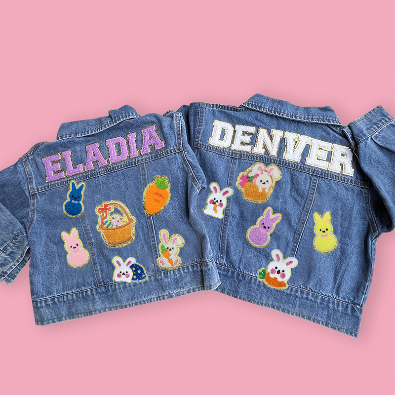 Personalized Kids Eatser Denim Jacket| Cloth128