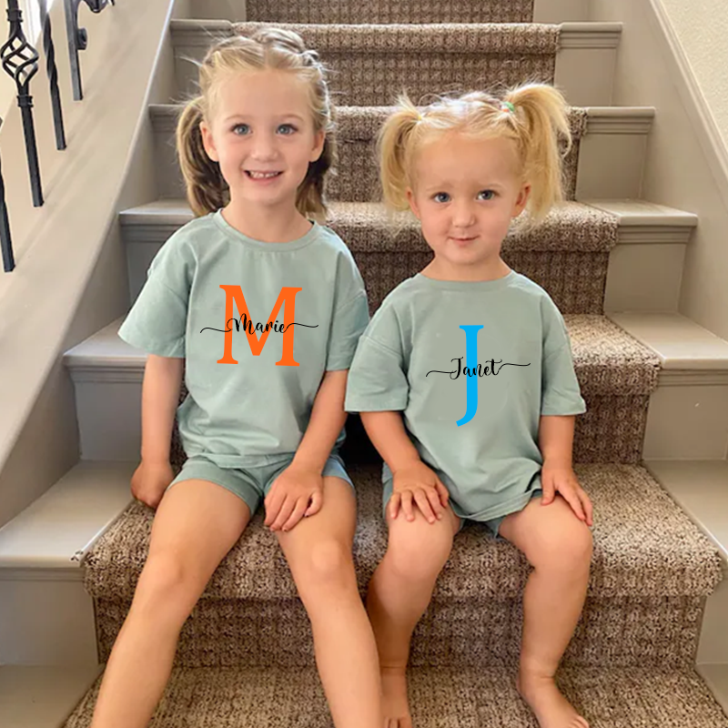 Personalized Kids Initials & Name Toddler Set | Cloth136