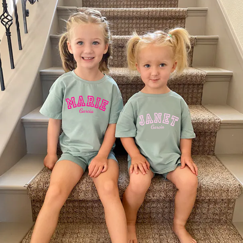 Personalized Kids Name Toddler shorts Set| Cloth151