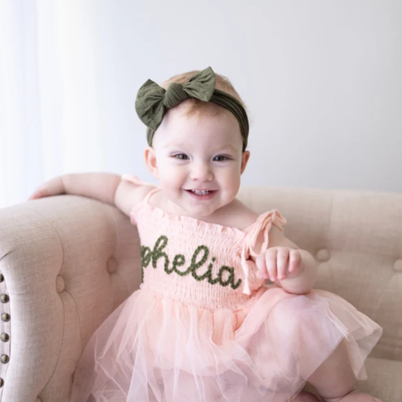 Personalized Baby Embroidered Baby Romper| BBCloth40