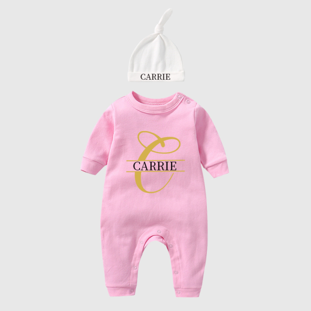 Personalized Baby Split Monogram Alphabet Going Home Sets| BBCloth52