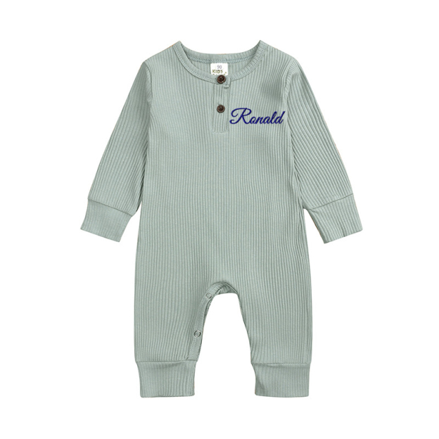 Personalized Baby Solid Color Cozy Onesie| BBcloth69