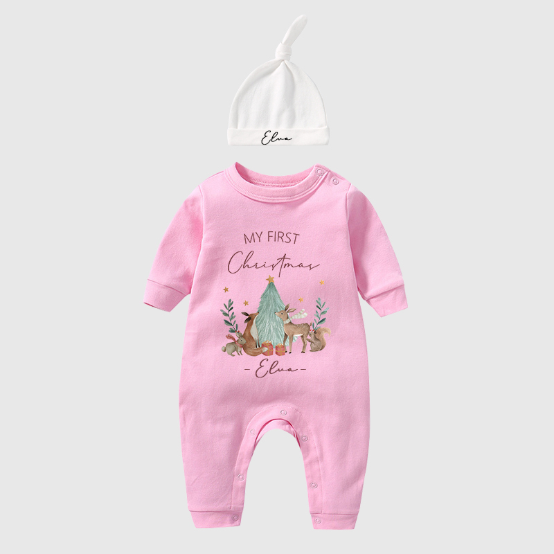 Personalized Baby First Christmas Outfit| BBCloth1208