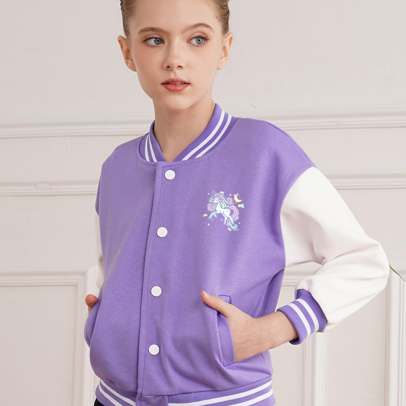 Personalized Unicorn Kids Baseball Jacket| Cloth198