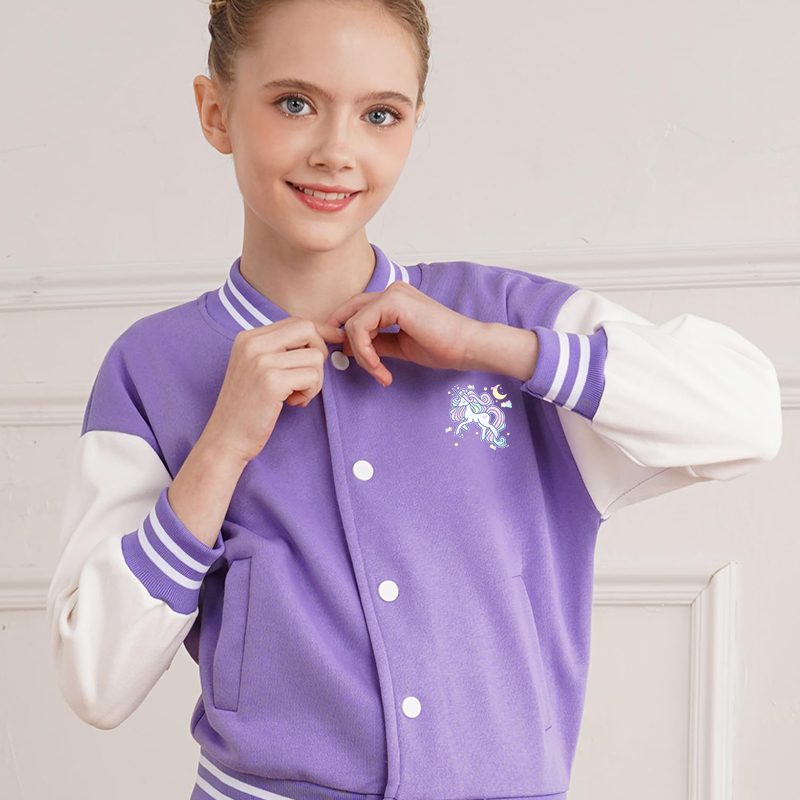 Personalized Unicorn Kids Baseball Jacket| Cloth198