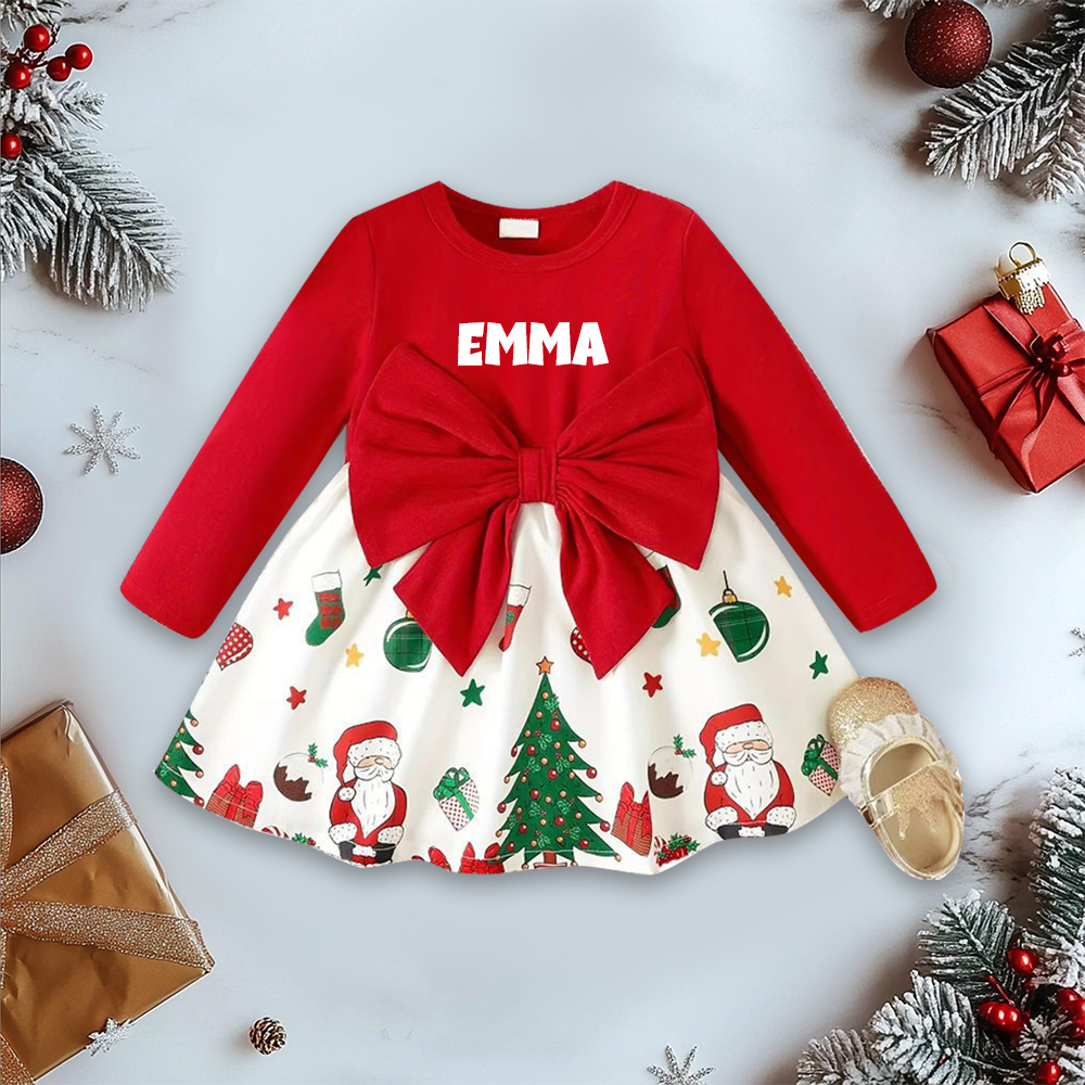 Personalized Baby Girl Christmas Dress| YESMC32