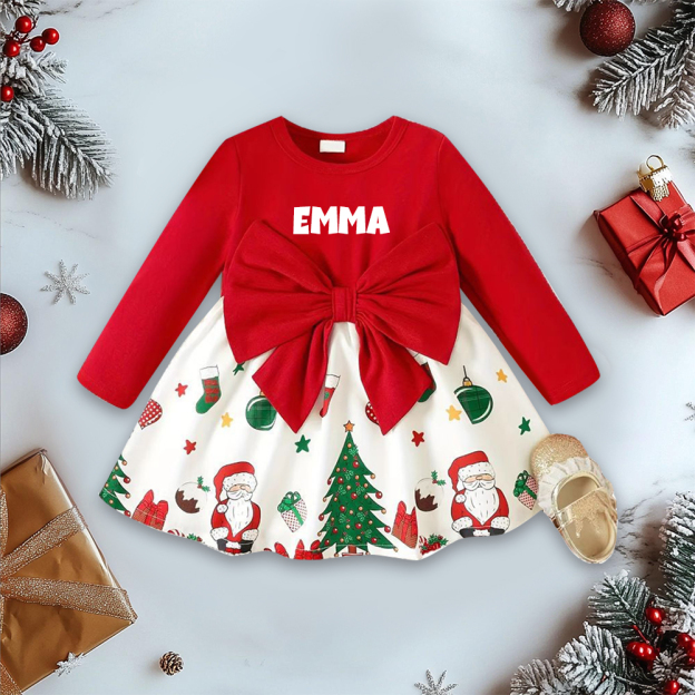Personalized Baby Girl Christmas Dress| YESMC32