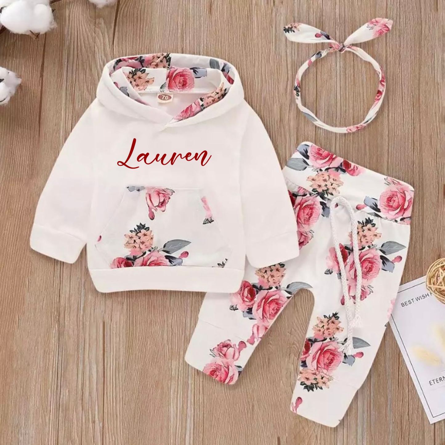 Personalized Baby Girl Flower Outfit| BBcloth85