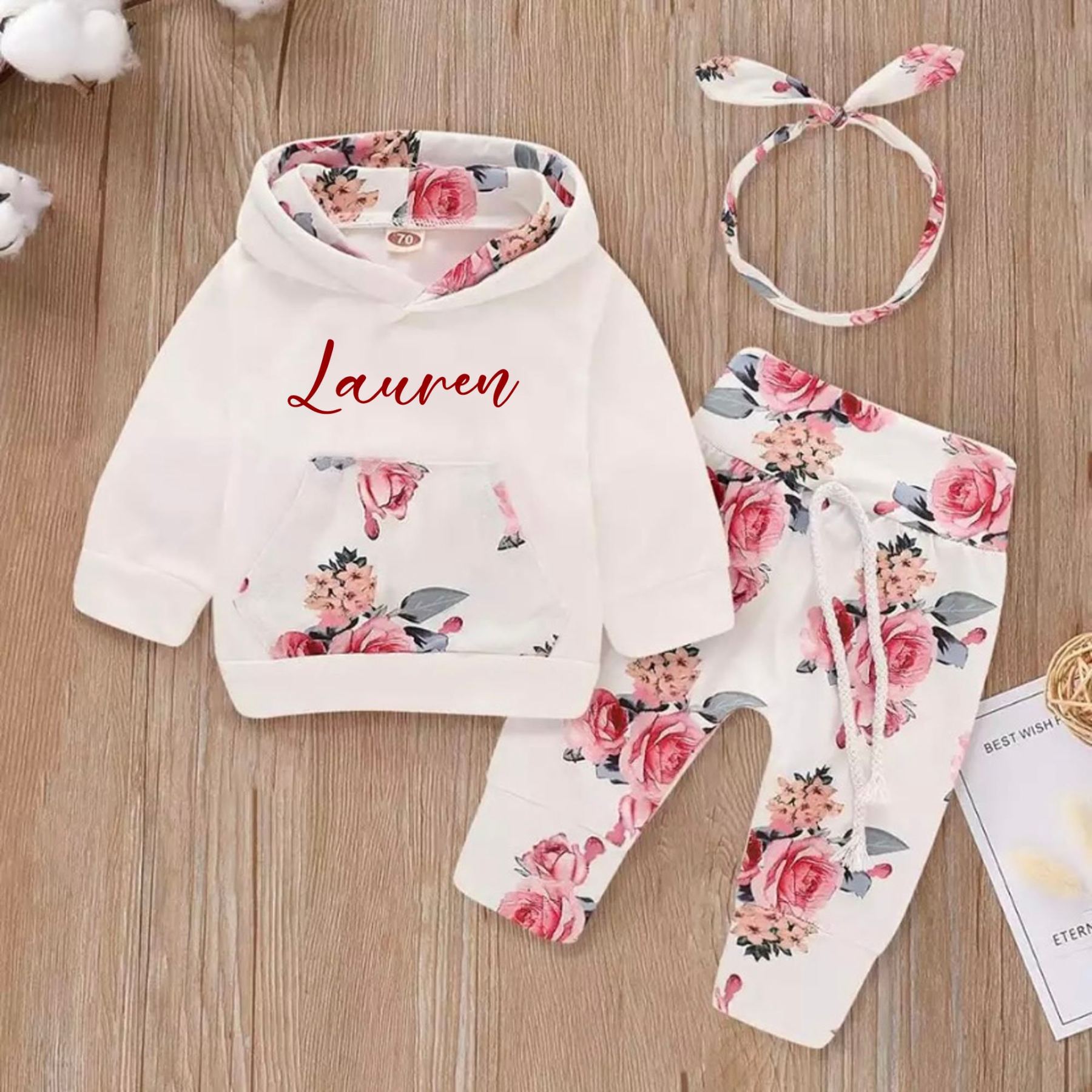 Personalized Baby Girl Flower Outfit| BBcloth85