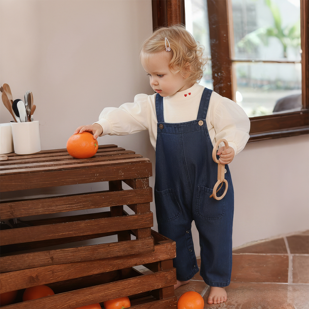 Personalized Kids Bunny Ear Demin Overalls| Pants33