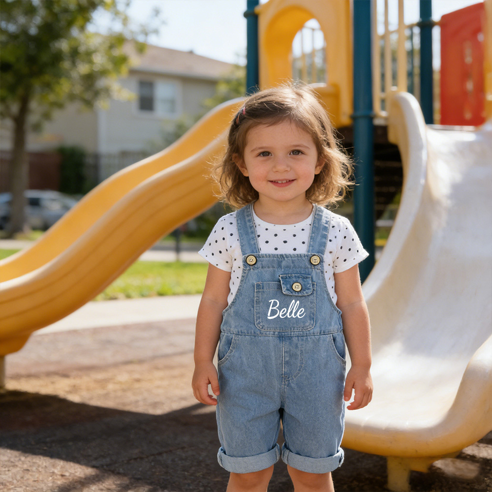 Personalized Kids Denim Overalls| Pants42