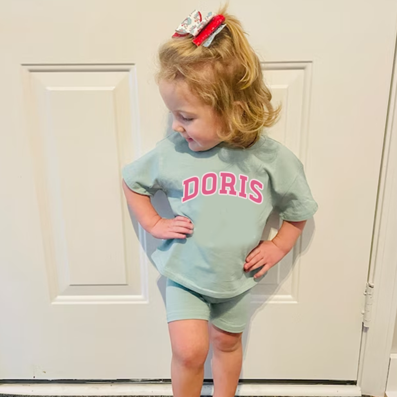 Personalized Girls Name Summer Short Set | Cloth0601