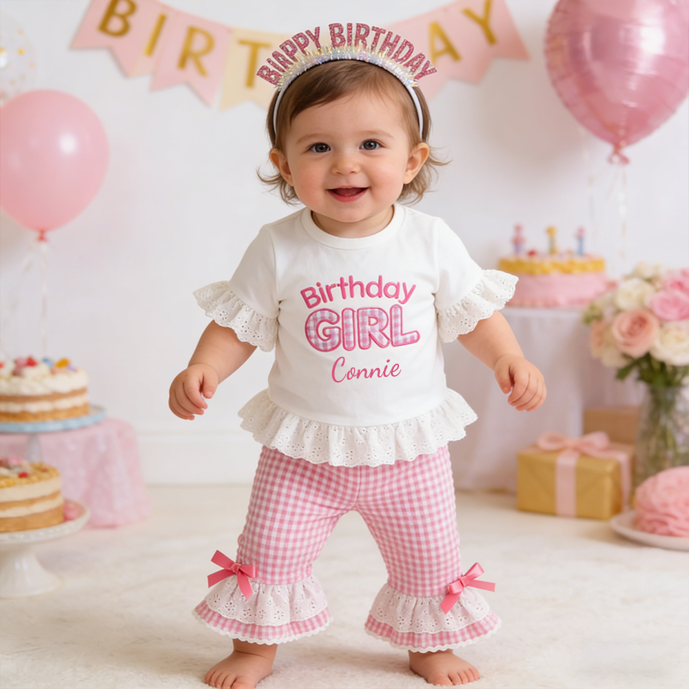 Personalized Birthday Girl Two-Piece Outfit| Cloth271