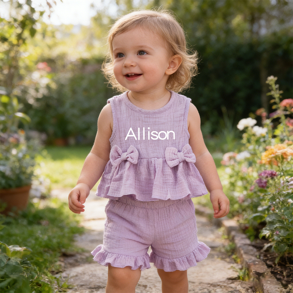 Personalized Girl Ruffle Two-PieceSet| Cloth274