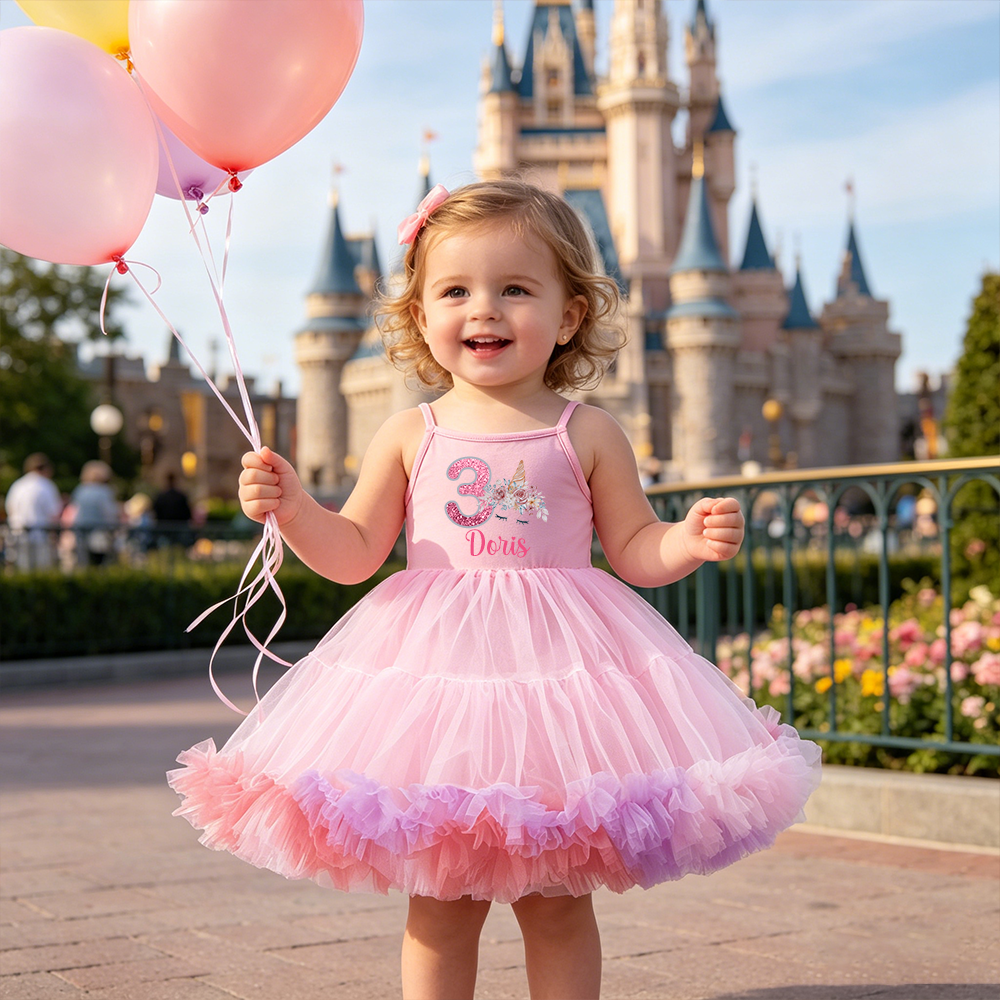 Personalized Girl Birthday Unicorn Tutu Dress| Dress89