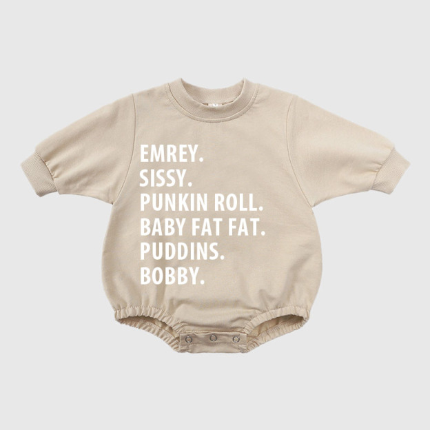 Personalized Kids Name Sweatshirt Romper| Cloth50