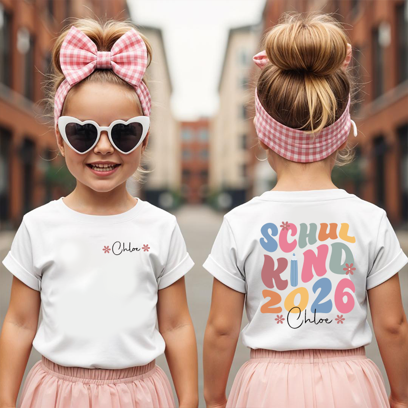 Personalized Girls Back To School T-Shirt| Cloth1490