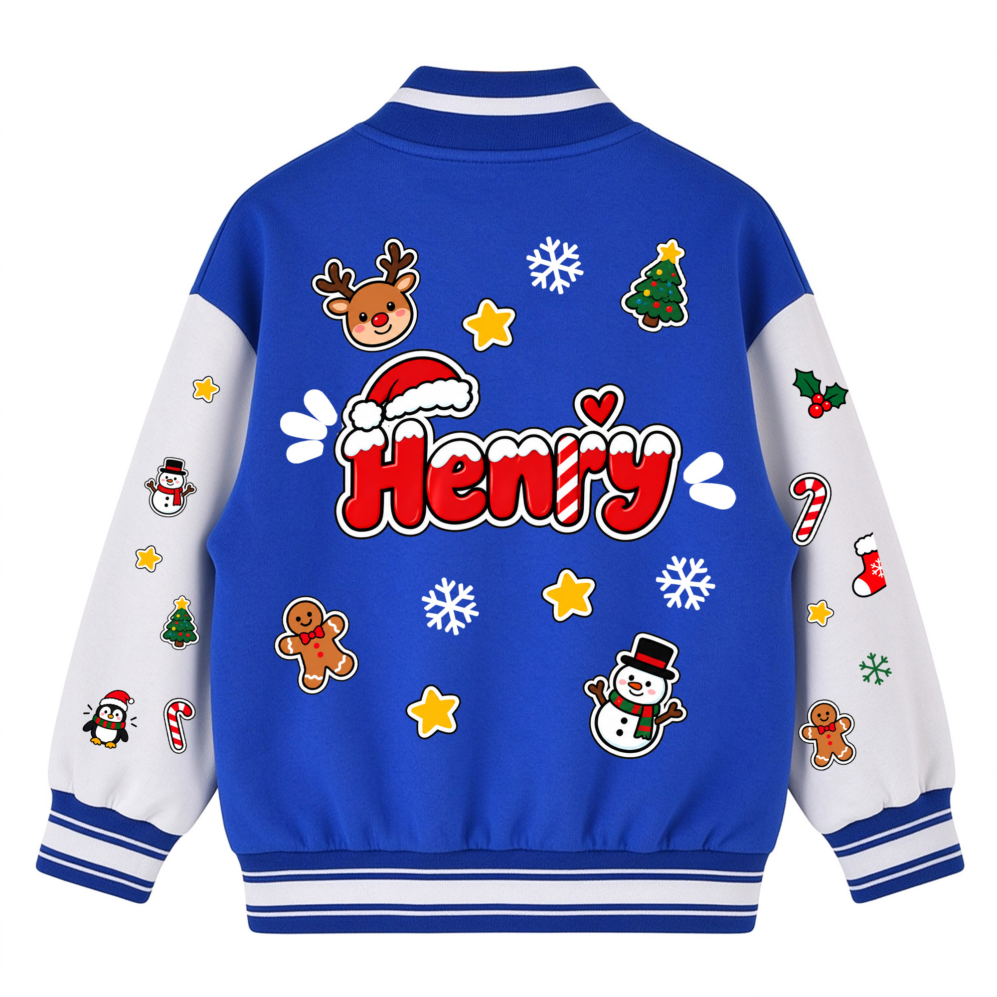 Personalized Christmas Varsity Jacket for Kids | YESMC39