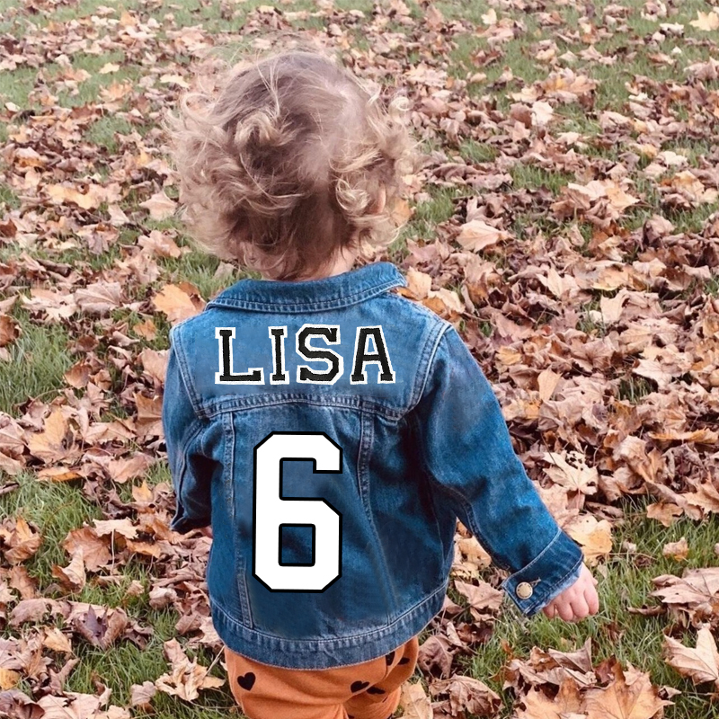 Personalized Kids Sports Denim Jacket| Cloth146