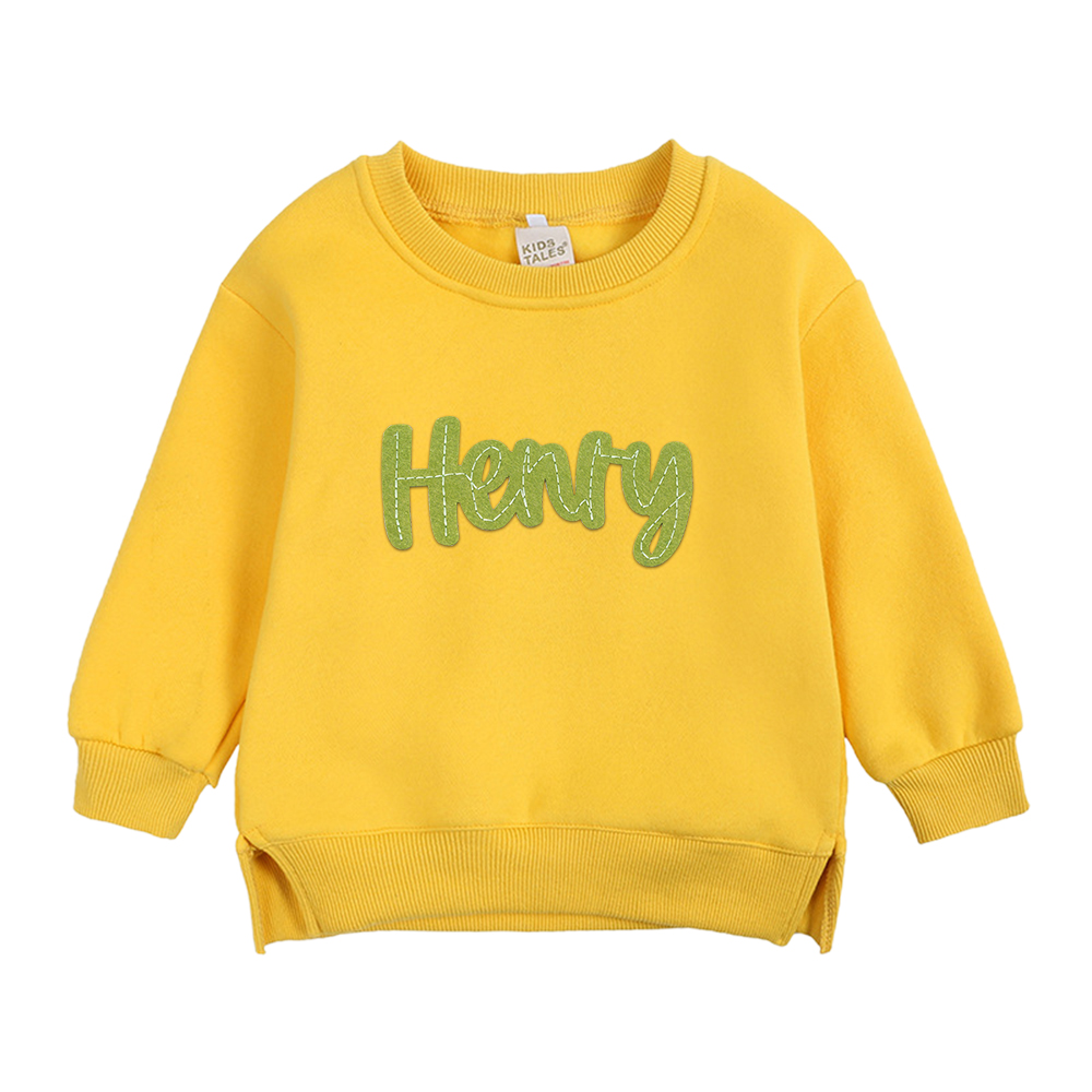 Personalized Hand-Embroidered Kid Cozy Soft Crewneck Sweatshirt | inSweatshirt03