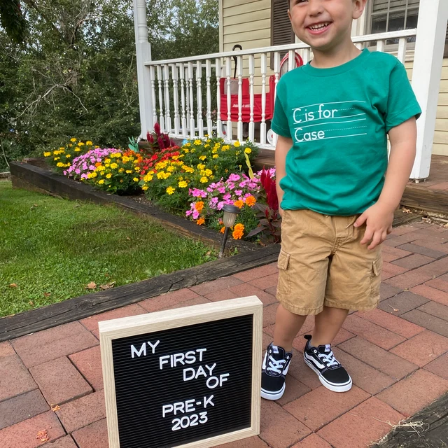 Personalized Kids Back To School Alphabet Name T-Shirt| Cloth1902