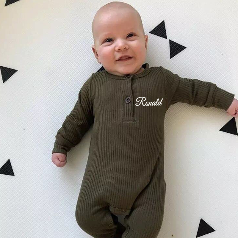 Personalized Baby Solid Color Cozy Onesie| BBcloth69