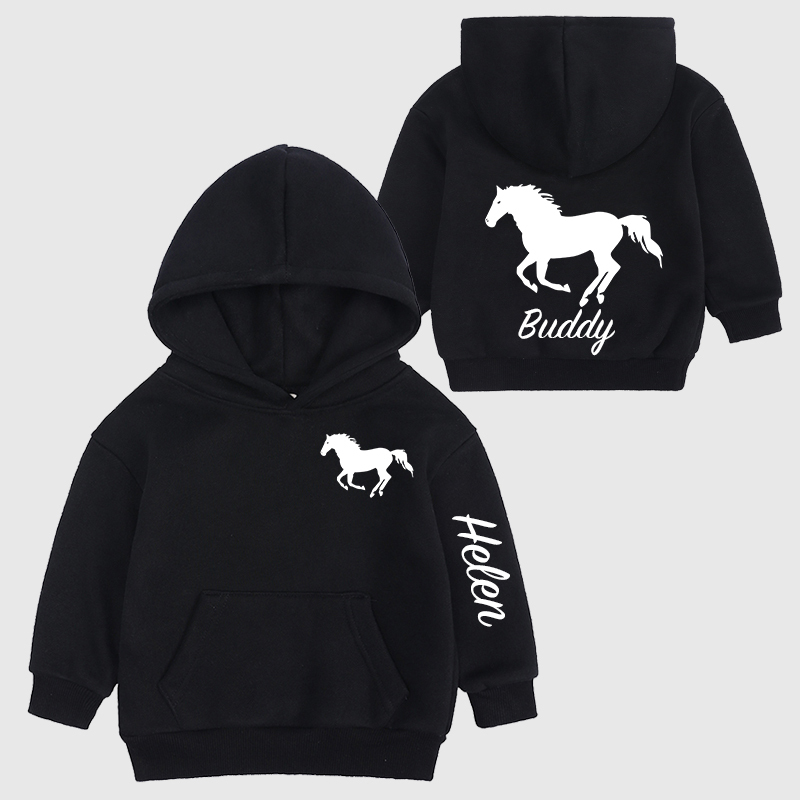 Personalized Kids Name Horse Cozy Hoodie| Cloth11602