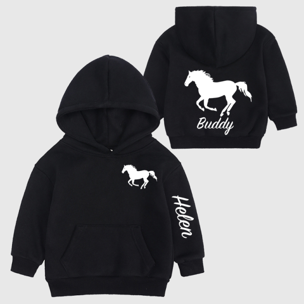Personalized Kids Name Horse Cozy Hoodie| Cloth11602