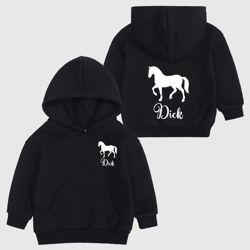 Personalized Kids Jumping Horse Hoodie| Cloth81