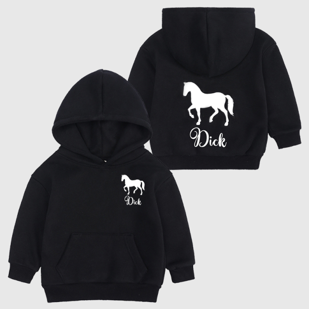 Personalized Kids Jumping Horse Hoodie| Cloth81