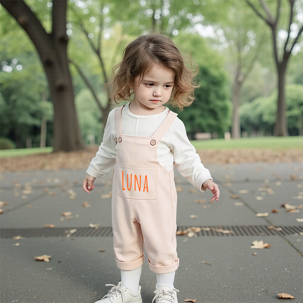 Personalized Kids Multicolor Cozy Overalls| Pants15