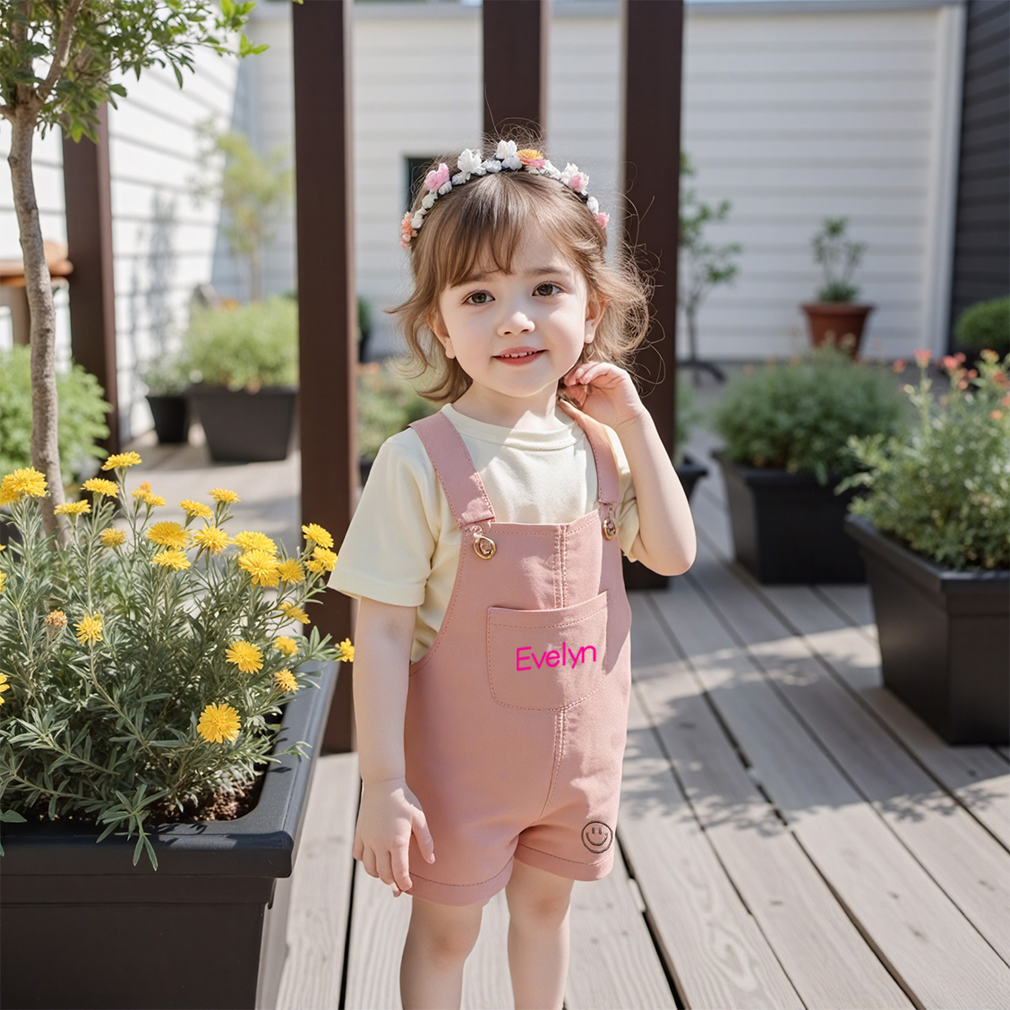 Personalized Kids Multicolor Cozy Overalls| Pants17