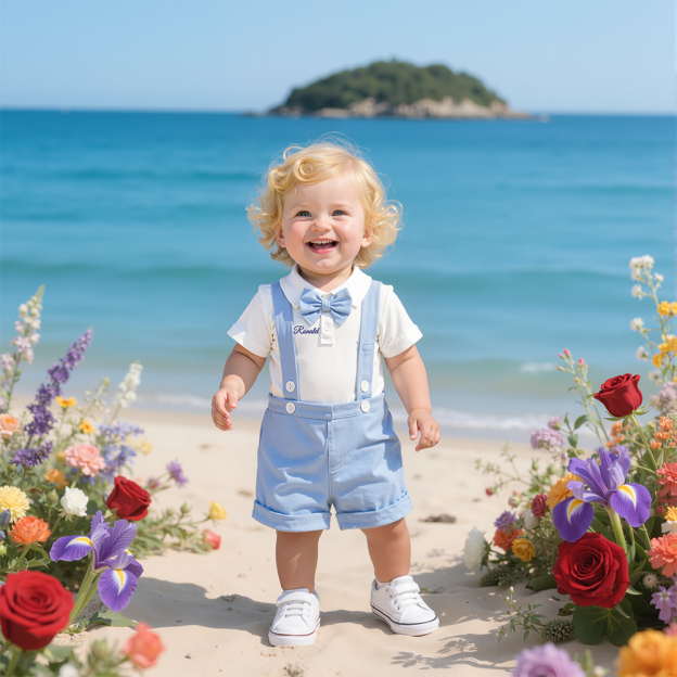 Personalized Baby Boy 3-Piece Birthday Outfit| BBcloth96