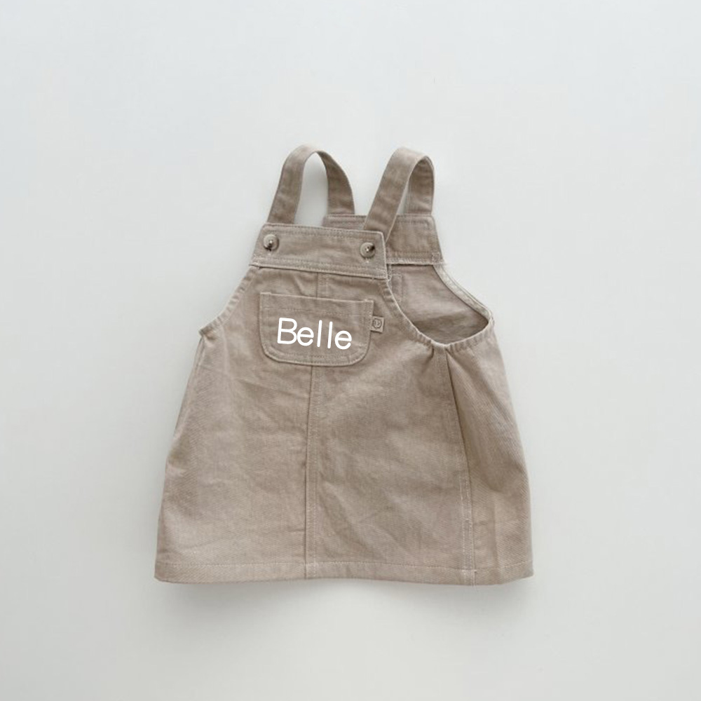 Personalized Girls Monogrammed Denim Dress| Dress19