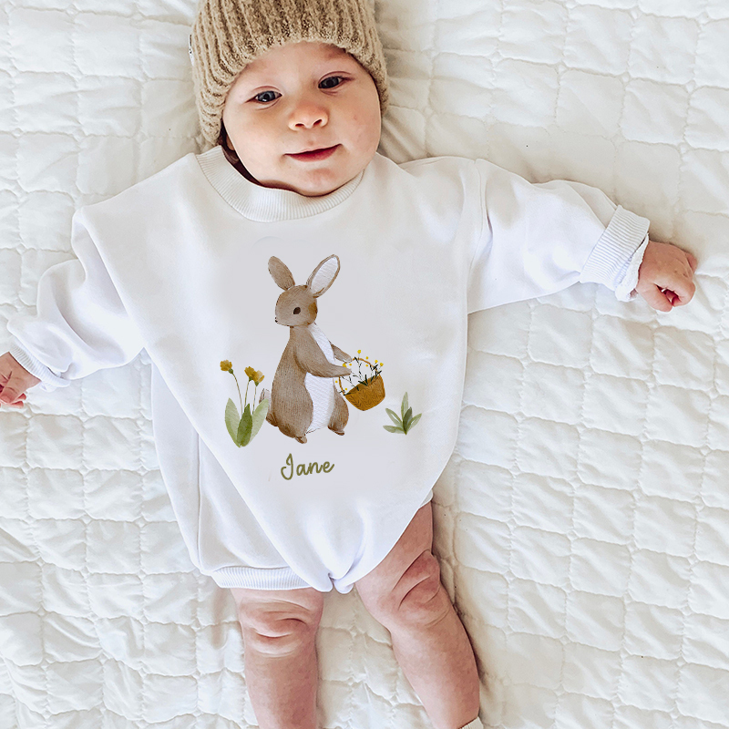 Personalized Baby's Easter Sweatshirt Romper| BBcloth8203