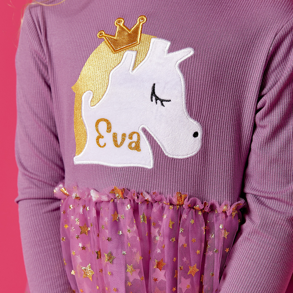 Personalized Girl Unicorn Tutu Dress| Dress07