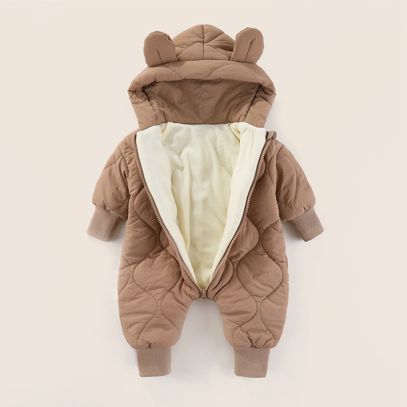 Personalized Baby Winter Embroidered Hooded Jumpsuit Coat| BBCloth72