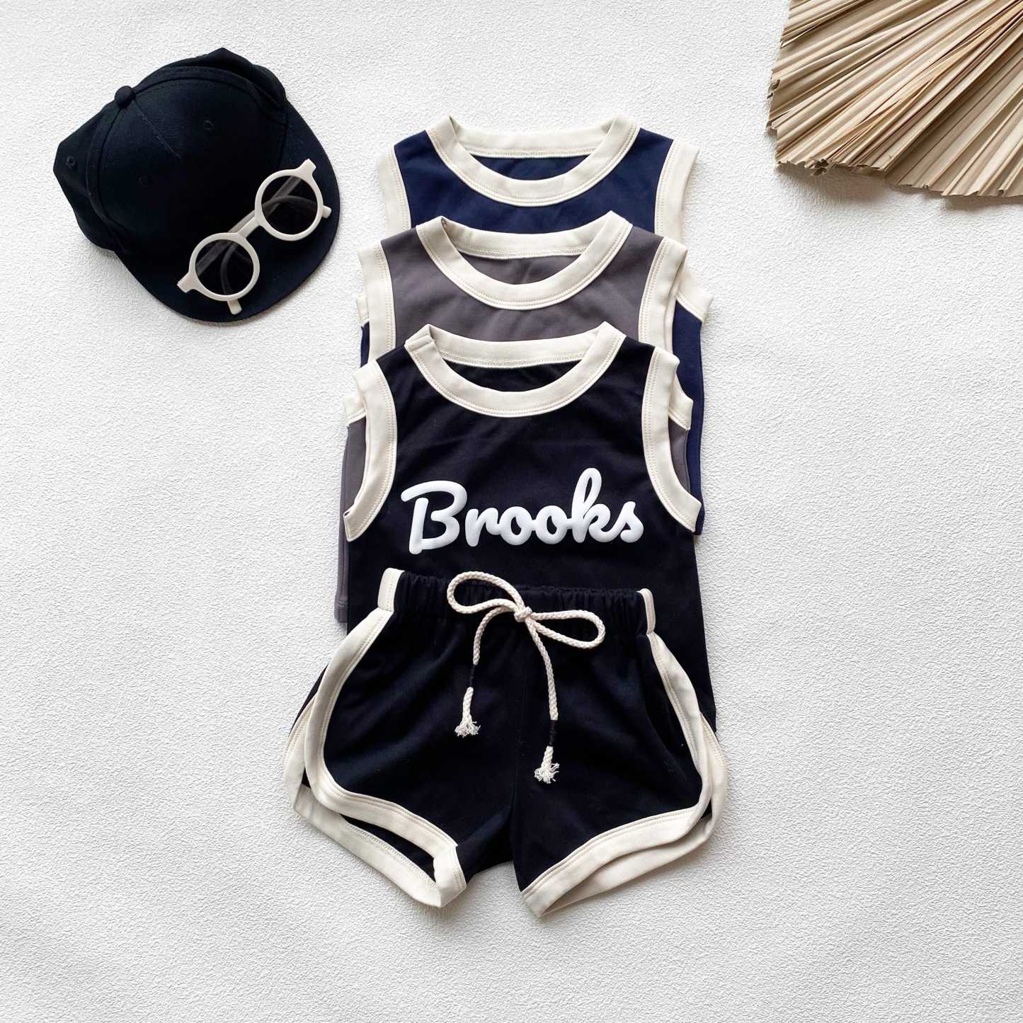 Personalized Kids Puff Name Toddler shorts Set| Cloth225